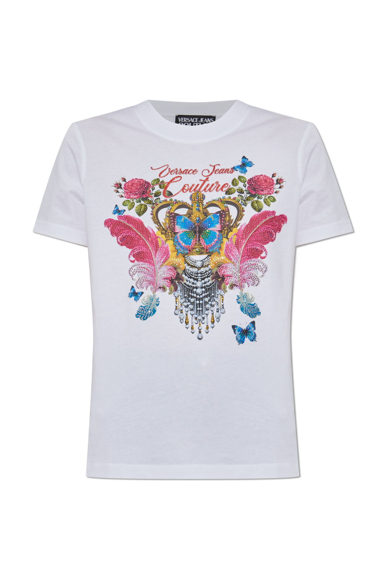 Versace Jeans Couture T-shirt with print and shimmering
